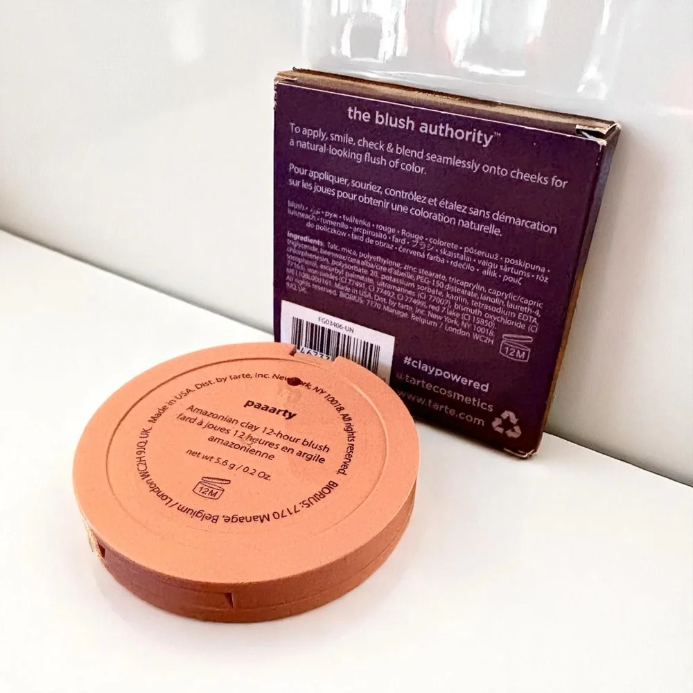 💎 Tarte Amazonian Clay 12-Hour Blush Color Paaarty New In Box Jumbo Full-Size